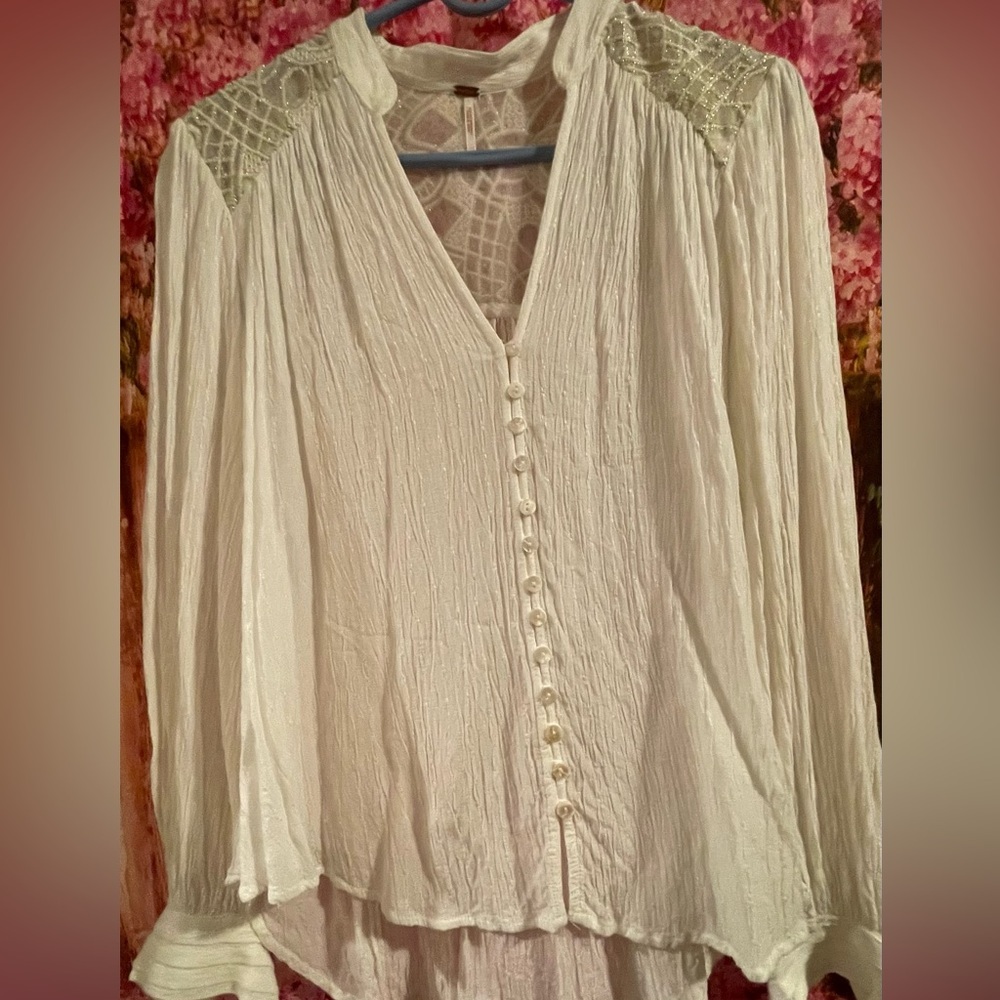 Free people top with embroidered bodice